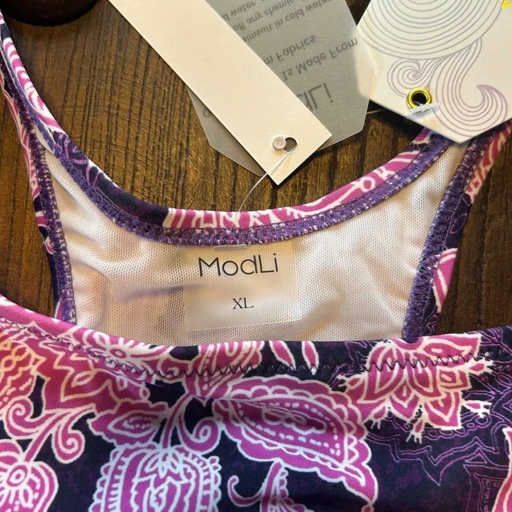 Floral Pink and Purple Bikini by Modli